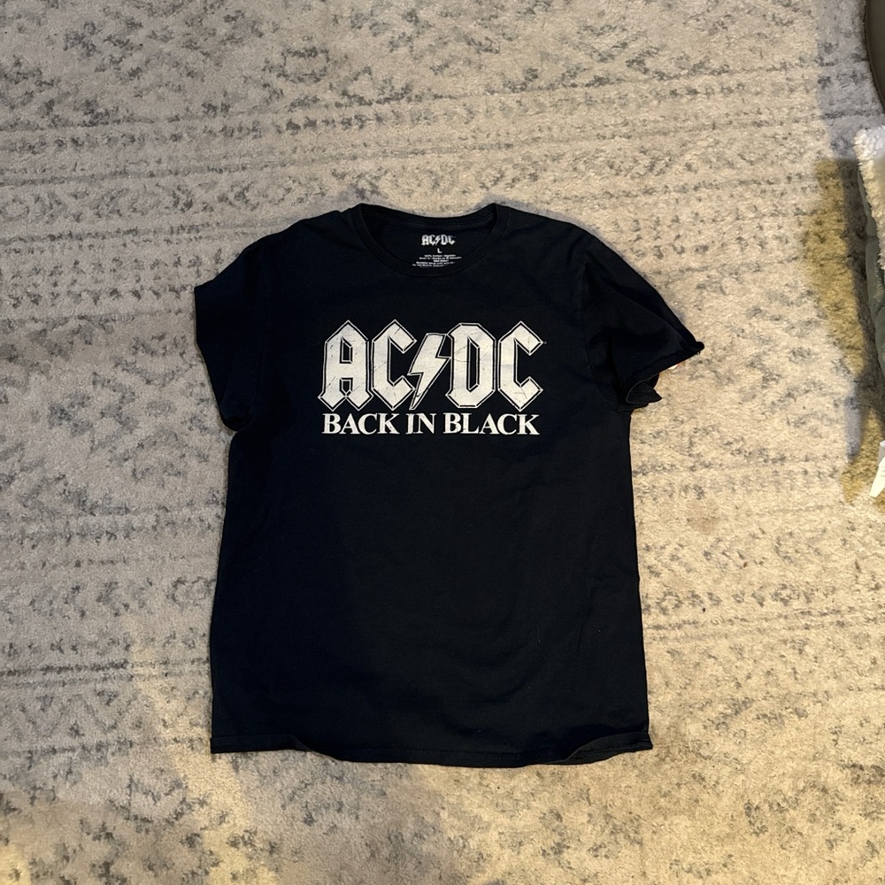 AC/DC Black Short Sleeve Tee